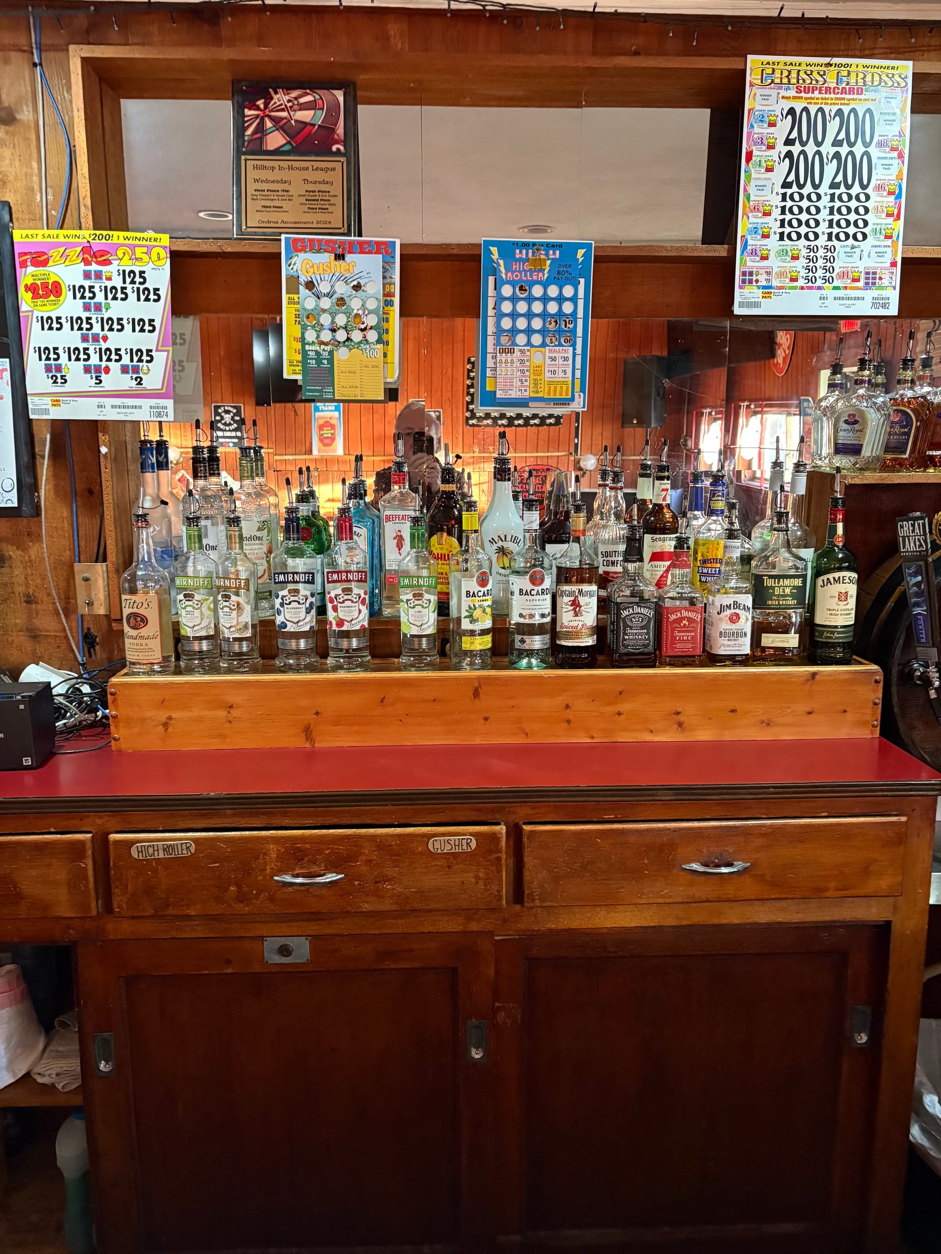 Hilltop back bar