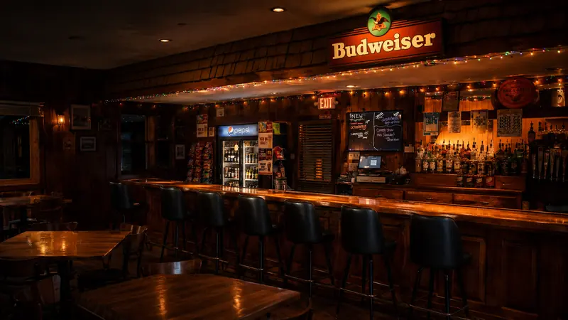 Interior bar at Hilltop Bar & Grill in La Porte, Indiana